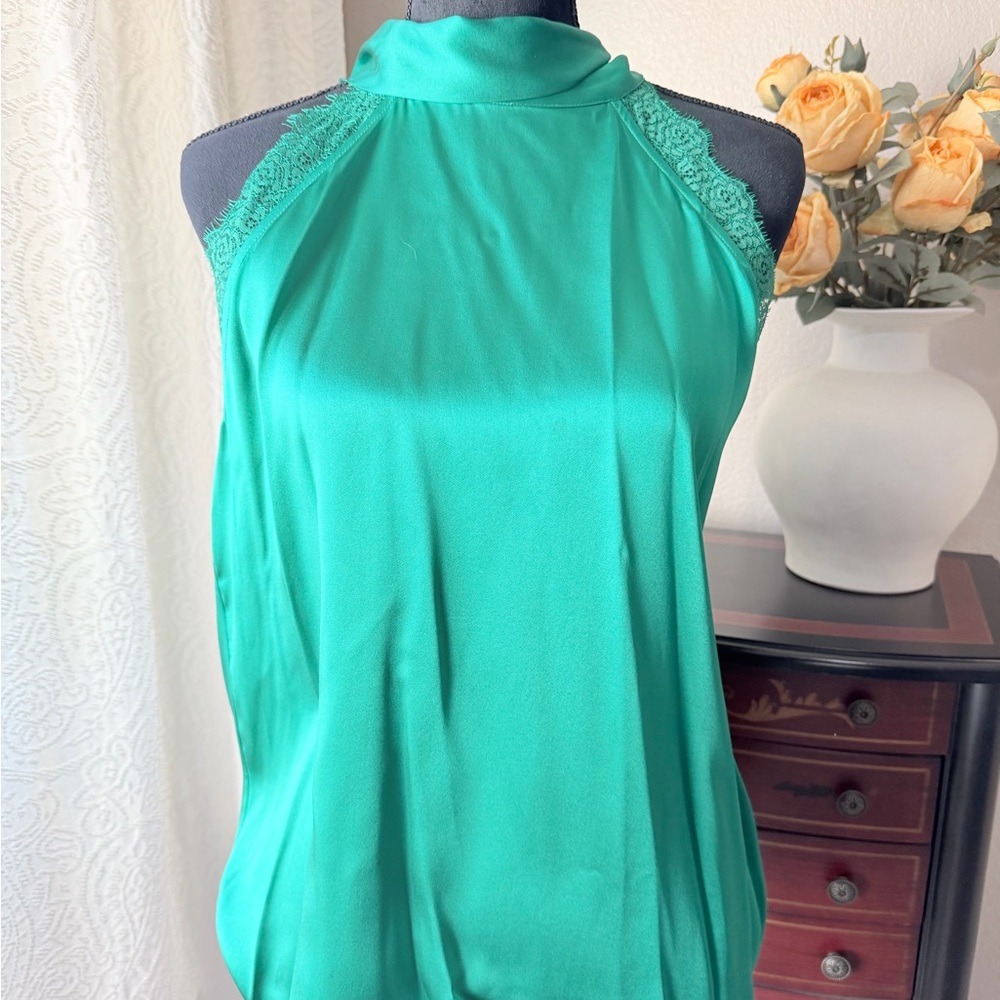 Generation Love Teal Lace-Trimmed Blouse